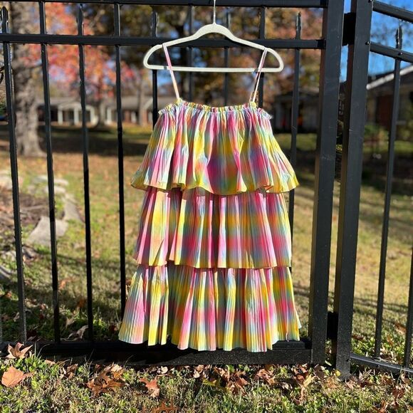 Anthropologie Beatrice B Square Neck Tiered Dress NWT - Picture 9 of 16